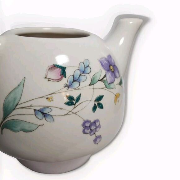 Vintage Pfaltzgraff April Floral Stoneware Nesting Stackable Tea Pot & Mug Set - Picture 6 of 12